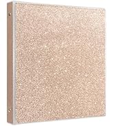 EYROZILL 3 Ring Binders 1 Inch Sparkly Binder 1 Inch to Hold 300 Sheets, Fashion Binder Back to S...