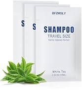 BFZMSLY 30 Pack Travel Size Shampoo Packets Bulk (0.35oz, White Tea Scent) – Mini Individual Pack...