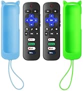 SOTATOO (Pack of 2) Replacement Remote for Roku TV with Glow in The Dark Case, Universal Remote f...