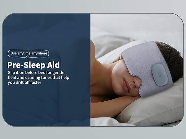heated sleep mask with bluetooth headphones