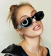 LASPOR Irregular Sunglasses for Women Men Trendy Retro Vintage Rectangle Glasses Hexagon Shades D...