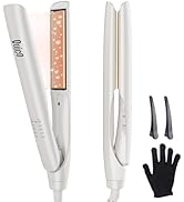 Quico Flat Iron Hair Straightener, 100-240V Dual Voltage Travel Hair Straightener and Curler with...