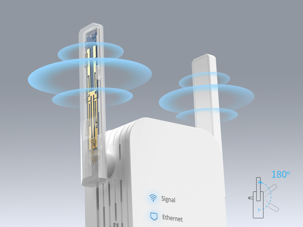 WiFi to Ethernet Adapter Receives a Stronger Signal with Adjustable External Antennas