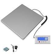 ACNHLI Digital Shipping Scales 440 pounds, Stainless Steel Heavy Duty Postal Scale for Warehouses...