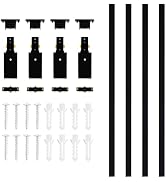 VANoopee H Track Lighting Rails Kit, 13FT H Type Track Rails Black with End Caps and Live End Fee...