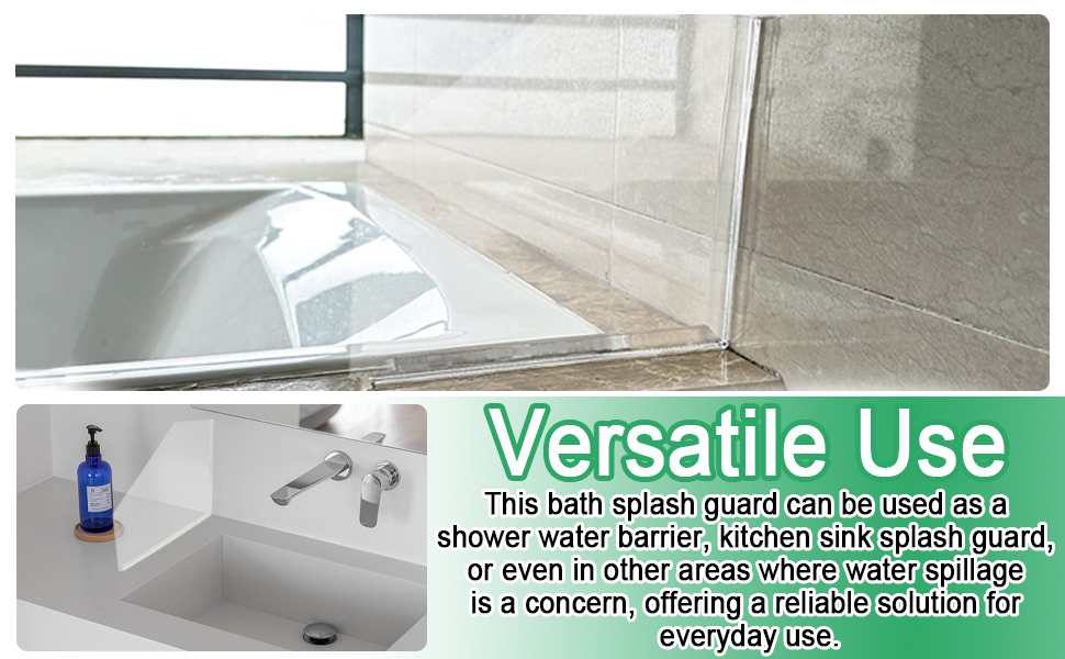 Acrylic Bathtub Splash Guard