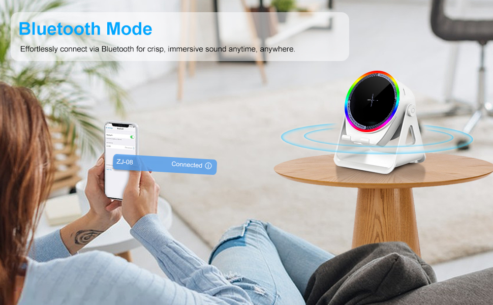 white Wireless Induction Audio Bluetooth Speaker