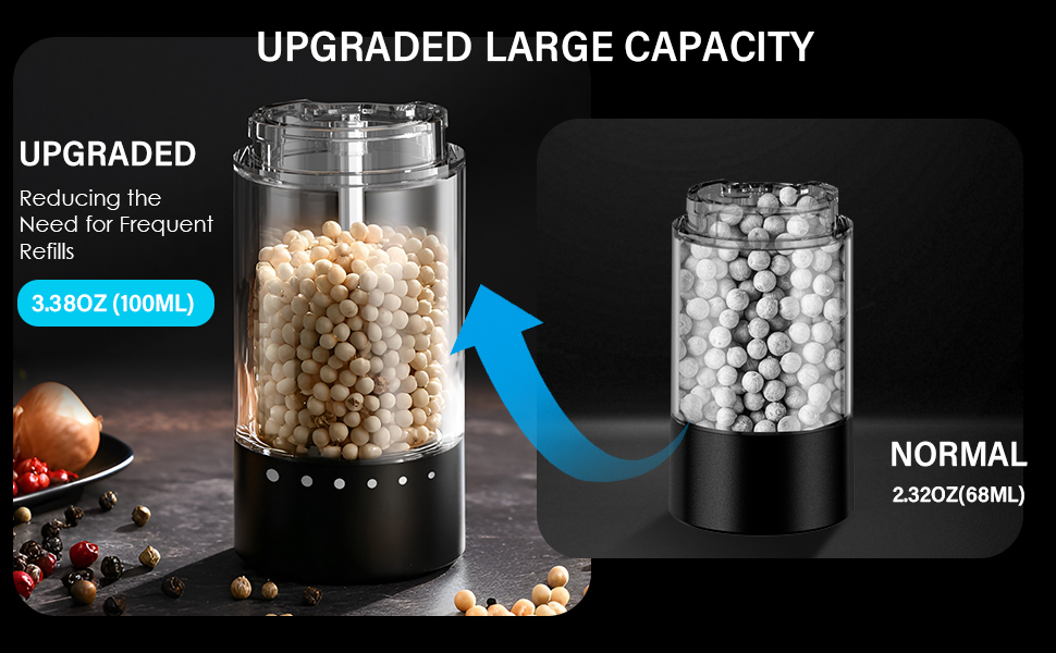 electric salt and pepper grinder set