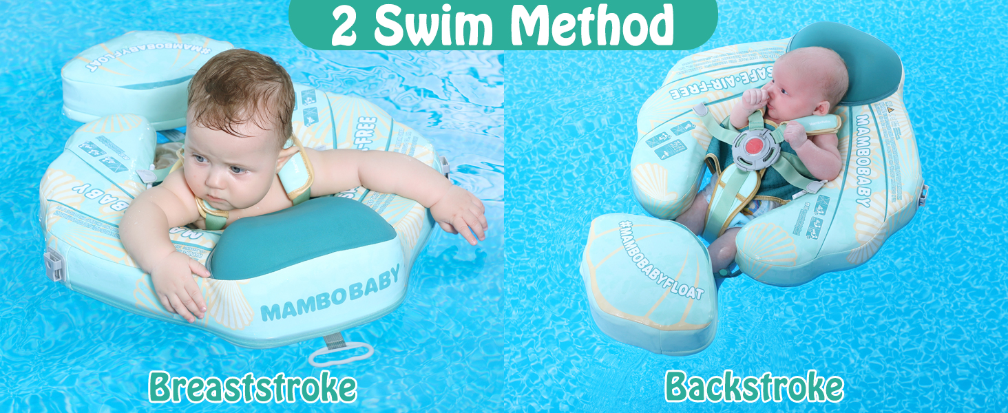HECCEI Add Tail Newest Shell Mambobaby Baby Swim Float with Canopy