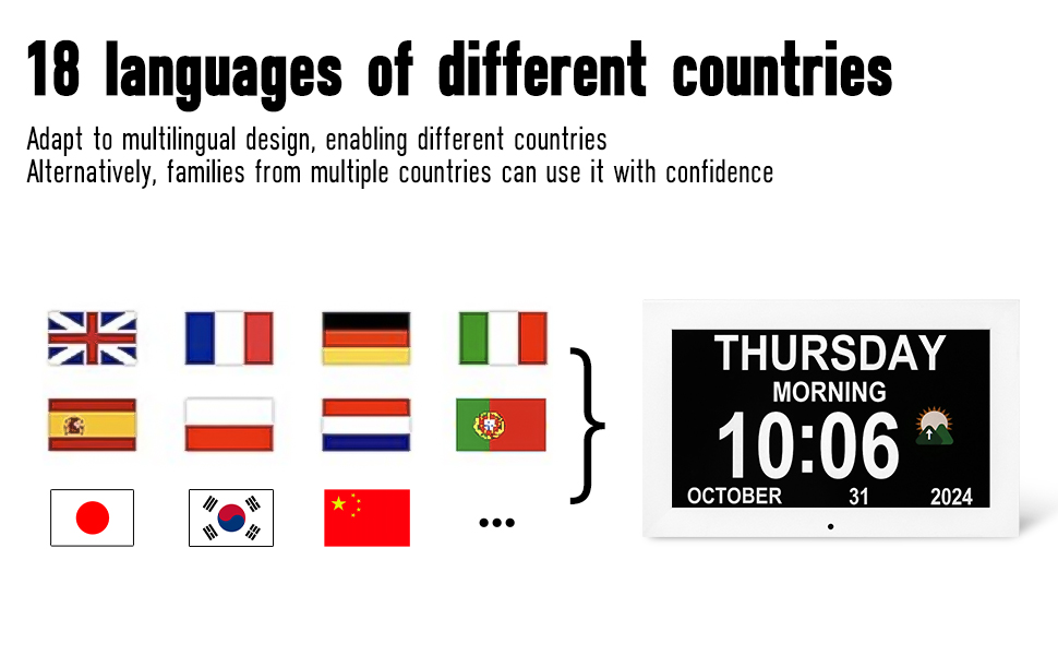 18 languages of different countries