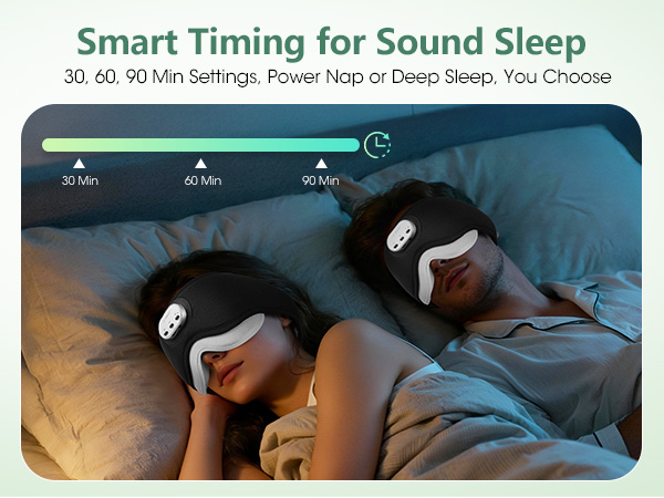 sleep mask with time setting