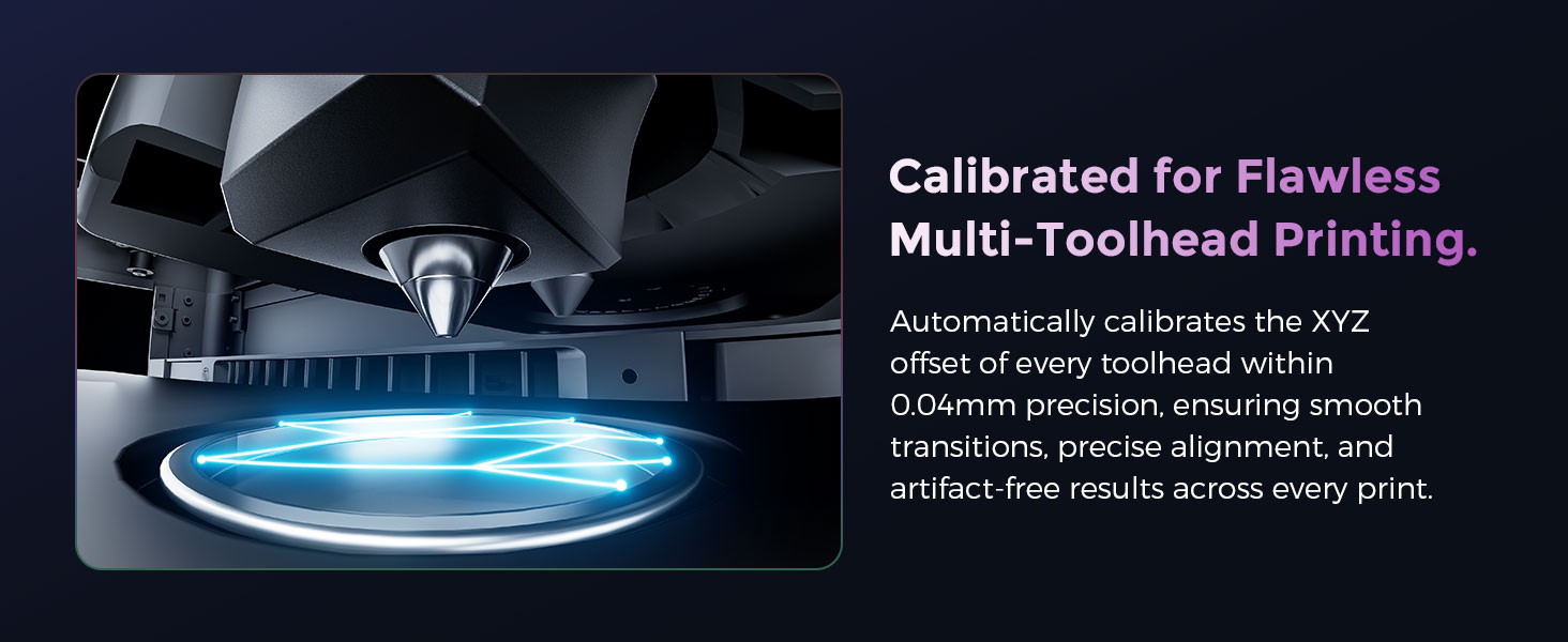 Calibrated for Flawless Multi-Toolhead Printing.