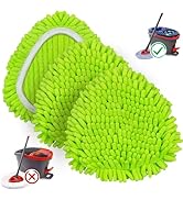 NEWE Spin Mop Heads Replacements 3 Pack Compatible with O-Cedar RinseClean 2 Tank System, Microfi...