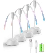 Edvision 4PCS Food Fan for Table, Rechargeable Tabletop Food Fan, 2000mAh Portable Fan with Holog...