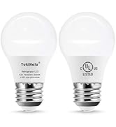 YukiHalu, LED Refrigerator Light Bulb 60W Equivalent A15 Appliance Fridge Bulbs, Waterproof 600 L...