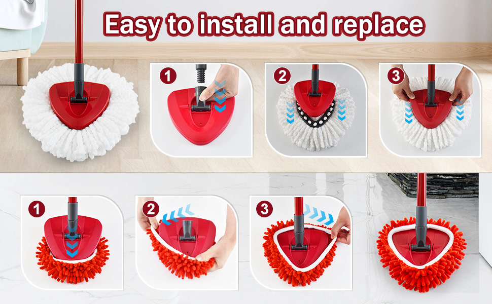 Mop Head Replacements Compatible with O-Cedar EasyWring