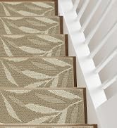 JSEI Stair Treads for Wooden Steps with Leaf Pattern, 14 Pack 9" X 28" Carpet Stair Treads Non-Sl...