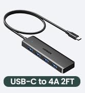 UGREEN USB C Hub, 4 Ports USB A Splitter Ultra-Slim USB Expander for Mouse, Keyboard, Flash Drive...