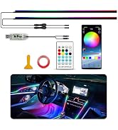 Ambient Lighting Car led Lights Interior, 43.3'' USB Powered Acrylic Neon Flexible Strip Model y ...