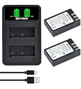Batmax EN-EL9 Battery(2-Pack) and Compact USB Dual Charger for Nikon EN-EL9, EN-EL9a and Nikon D4...