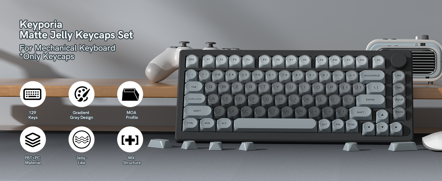 Matte Jelly Keycaps Set For Mechanical Keyboard