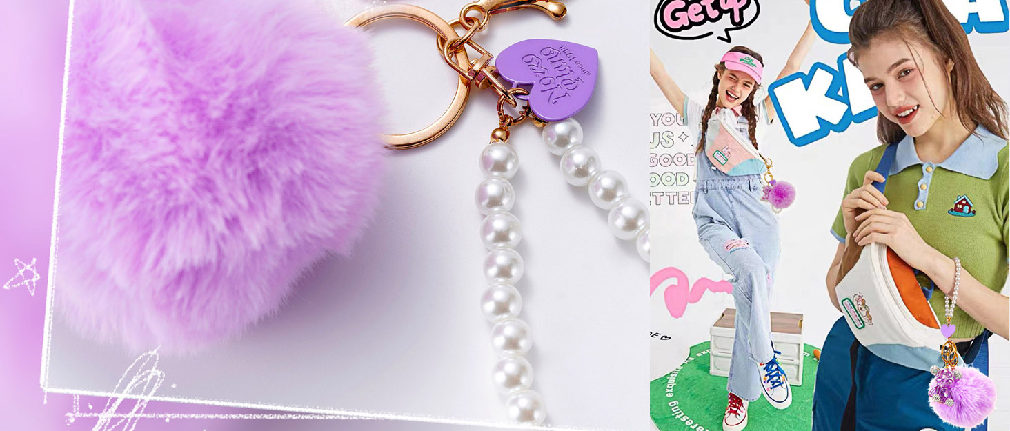 Bling bear keychain