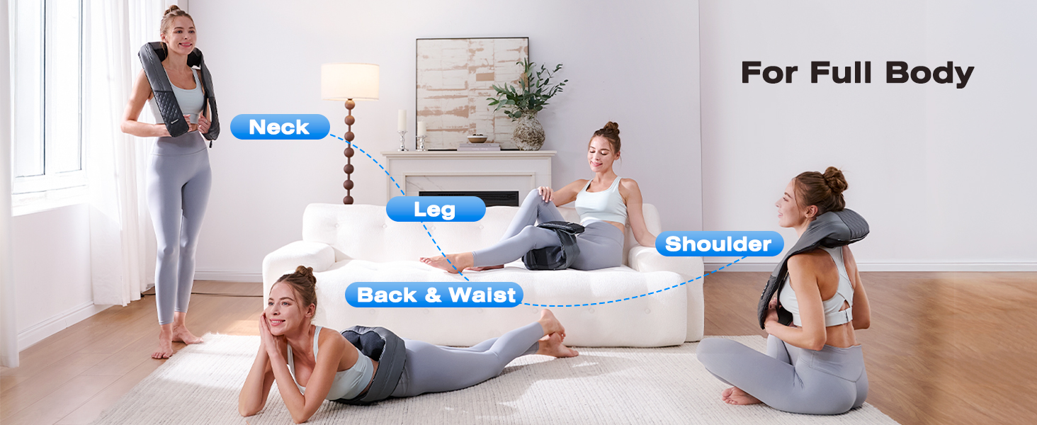 neck and shoulder massager with heat shiatsu neck and back massager shoulder massager