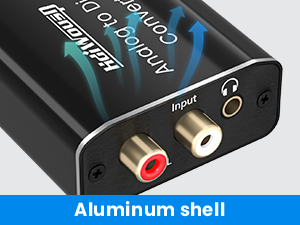 rca analog to digital optical toslink coaxial audio converter