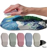 Gleamtide Ergonomic Raised Mouse Pad Wrist Support with Bilateral Slope Memory Foam Mousepad for ...