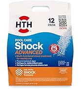 HTH 52037 Swimming Pool Care Shock Advanced, Swimming Pool Chemical, Cal Hypo Formula, 12 Count(P...