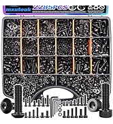 mxuteuk Metric Screw Assortment Kit,M2 M3 M4 M5 Metric Bolts and Nuts Kit,Hex Socket Button &amp; Cap...