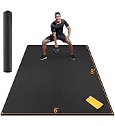 Large Exercise Mat for Home Workout, Ultra-Durable Workout Mat for Home Gym Flooring - High Densi...