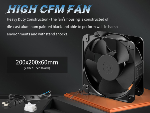 high speed cfm ac axial Ventilation Exhaust Projects Cooling thermaltake fans box fans for windows