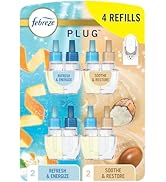 Febreze Odor-Fighting Fade Defy PLUG Air Freshener, Refresh and Energize, Soothe and Restore, Pac...