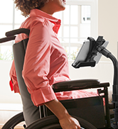 Tablet Clamped on Wheelchair