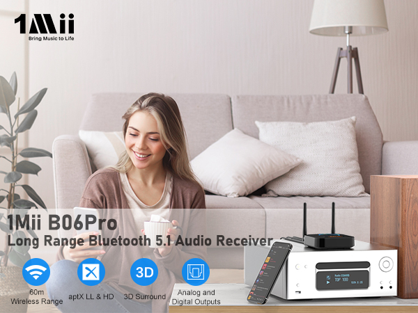 B06Pro Bluetooth Receiver for Home Stereo