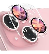 YWXTW Camera Lens Protector for iPhone 15 / iPhone 15 Plus, [6th Gen Clear Version] Ultra Slim HD...