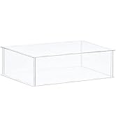 MECCANIXITY Acrylic Display Case Plastic Box Clear Assemble Dustproof Showcase 14x12.2x4.1 Inch f...
