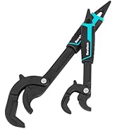 DURATECH Multi-function Adjustable Pipe Wrench Set, 2-Piece, Quick Self-Adjusting, Power Grip for...