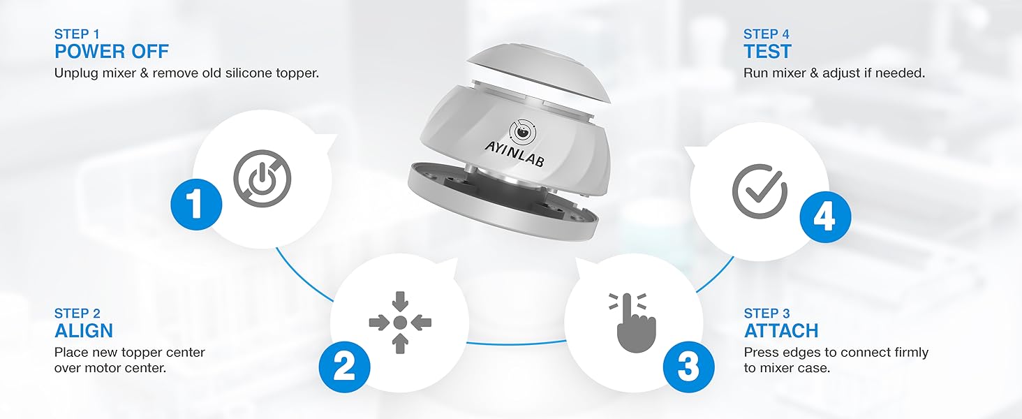 how to change silicone topper for ayinlab vortex mixer