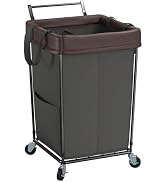 Mefirt 160L Laundry Hamper with Wheels and Handle, 2 Section Large Rolling Laundry Basket Bag wit...