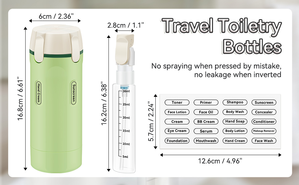 4 in 1 travel dispenser liquid travel containers travel shampoo and conditioner containers