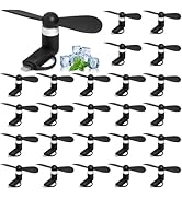 24 Pcs Mini Portable Fan Bulk, 2-in-1 Mini Cell Phone Fan Compatible for iPhone, iPad, Android Sm...