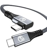 Right Angle USB C 3.2 Gen 2x2 Cable 1ft, 20Gbps USBC to USBC Data Cable, 4K Type-C Monitor Cord, ...