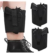 2 Pack Ankle Holster for Concealed Carry with Elastic Secure Strap Pistol Concealment, Fits Glock...