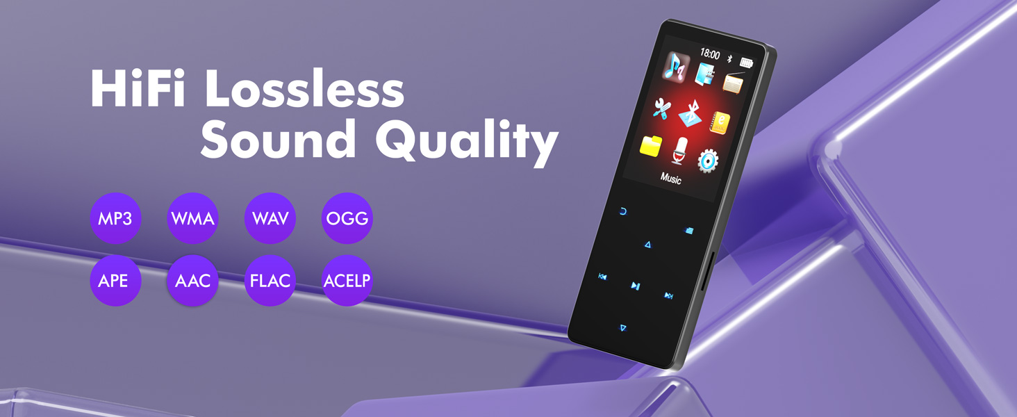 64GB MP3 Player Bluetooth 5.3 Portable MusiC MP3-Player 