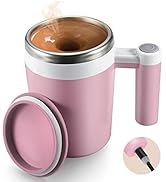 Self Stirring Coffee Mug: Rechargeable Automatic Self Stirring Mug with Magnetic Stirrer and Lid,...
