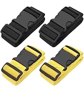 Heavy Duty Luggage Straps (D- 2 Pcs Yellow+2 Pcs Black)
