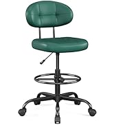 Misolant Drafting Chair, Armless Tall Office Chair with Footrest Ring for Standing Desk, Small Fa...