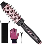 Tresses Touch Thermal Brush Blowout, Curling Iron 1.5 Inch Thermal Round Hair Curling Brush with ...